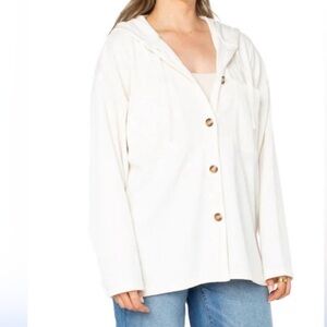Women's White Button-Up Jacket